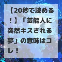 芸能人に突然キスされる夢のサムネイル