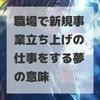 職場で新規事業立ち上げの仕事をする夢のサムネイル画像