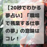 職場で残業する仕事の夢のサムネイル