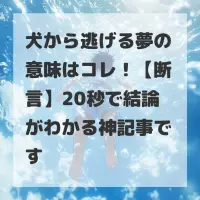 犬から逃げる夢のサムネイル