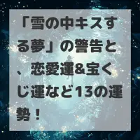 雪の中キスする夢のサムネイル