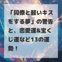 同僚と軽いキスをする夢のサムネイル