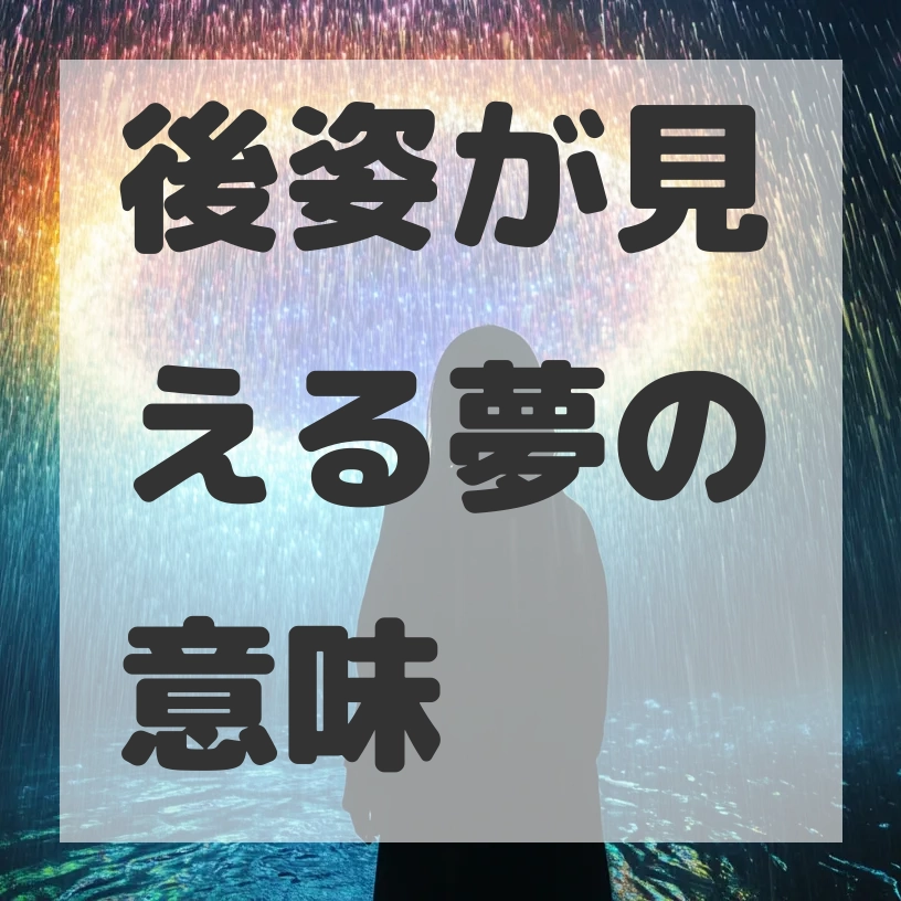 後姿が見える夢のサムネイル画像