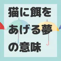 猫に餌をあげる夢のサムネイル画像