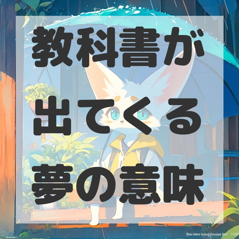 教科書が出てくる夢のサムネイル画像