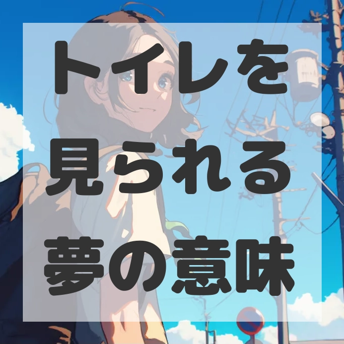 トイレを見られる夢のサムネイル画像