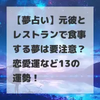 元彼とレストランで食事する夢のサムネイル