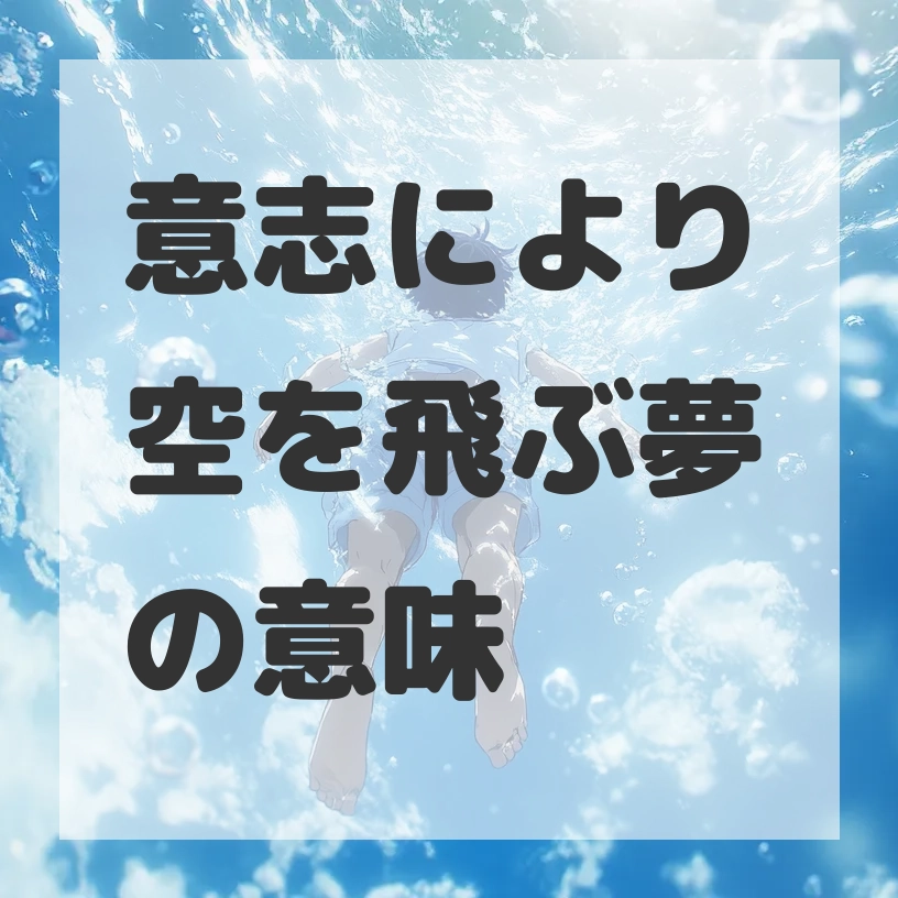 意志により空を飛ぶ夢のサムネイル画像
