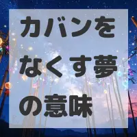 カバンをなくす夢のサムネイル画像