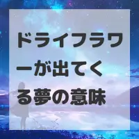 ドライフラワーが出てくる夢のサムネイル