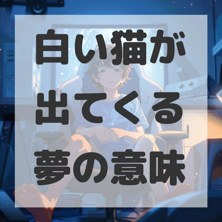 白い猫が出てくる夢のサムネイル画像