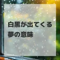 白黒が出てくる夢のサムネイル