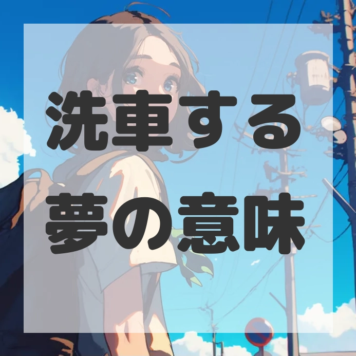 洗車する夢のサムネイル画像