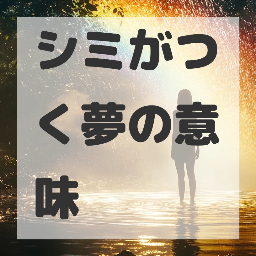 シミがつく夢のサムネイル画像