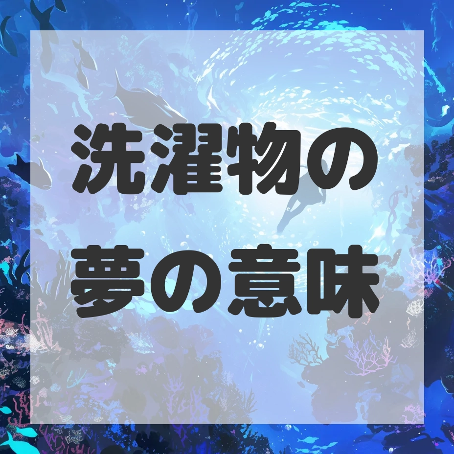 洗濯物の夢のサムネイル画像