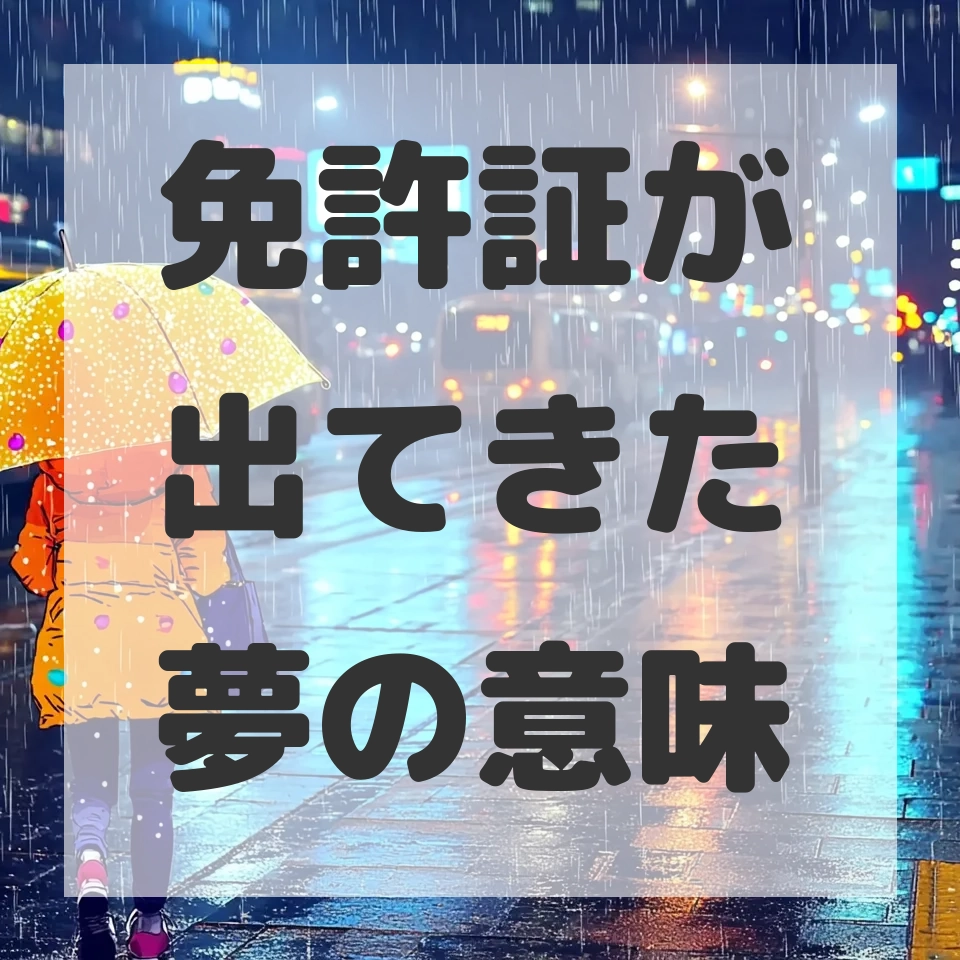 免許証が出てきた夢のサムネイル画像
