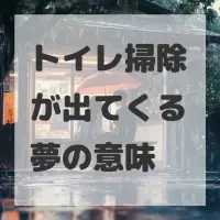 トイレ掃除が出てくる夢のサムネイル