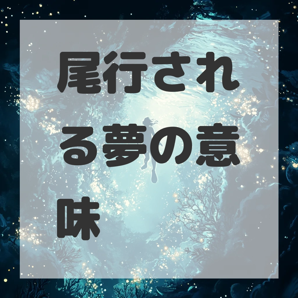 尾行される夢のサムネイル画像