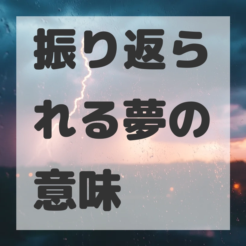振り返られる夢のサムネイル画像