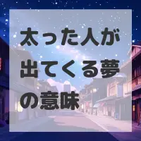 太った人が出てくる夢のサムネイル