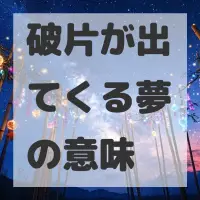 破片が出てくる夢のサムネイル画像