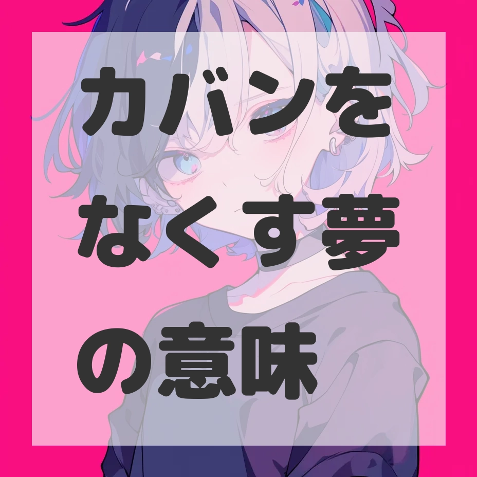 カバンをなくす夢のサムネイル画像