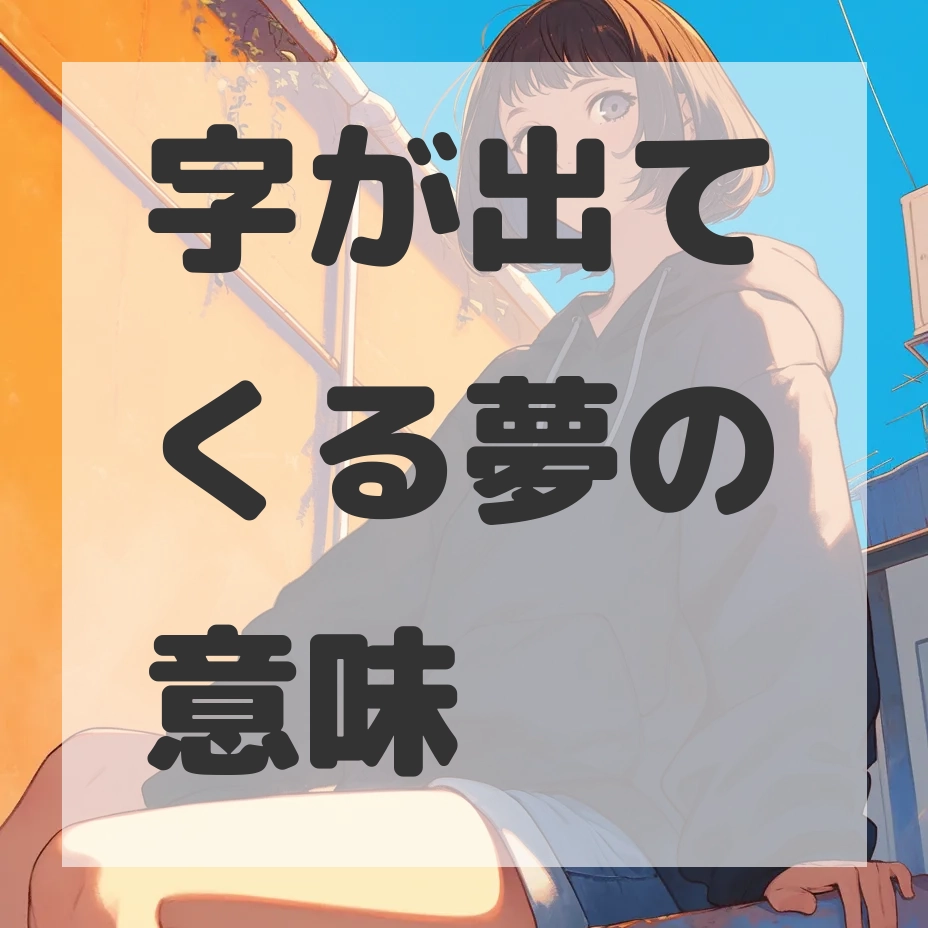 字が出てくる夢のサムネイル画像