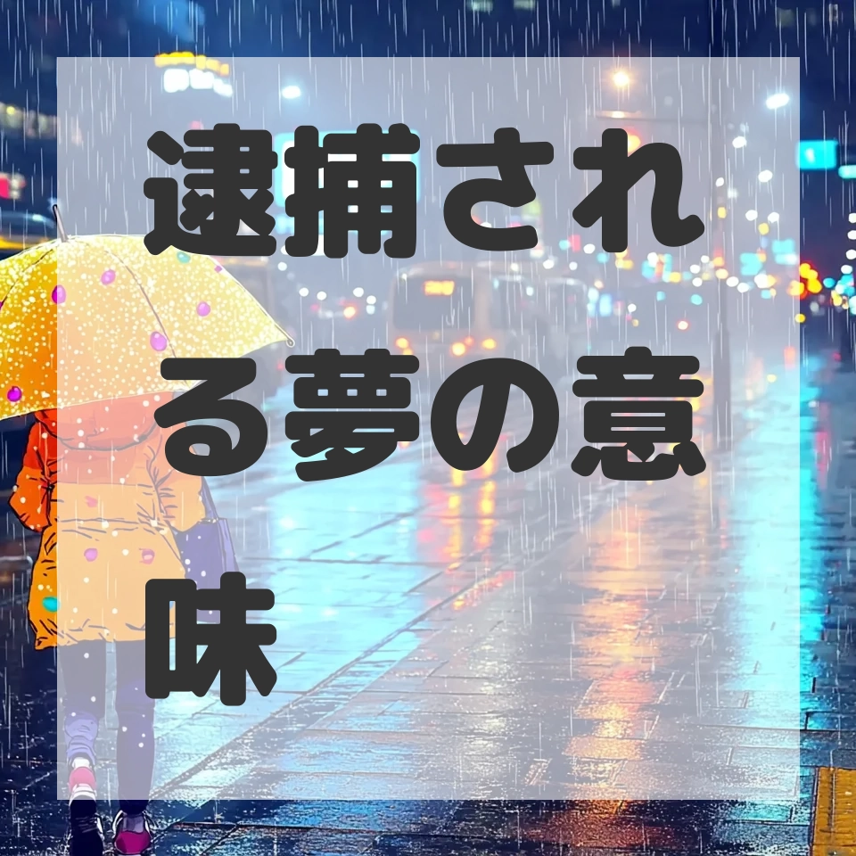 逮捕される夢のサムネイル画像