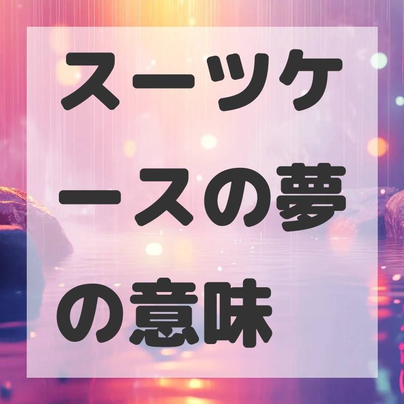 スーツケースの夢のサムネイル画像