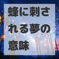 蜂に刺される夢のサムネイル画像