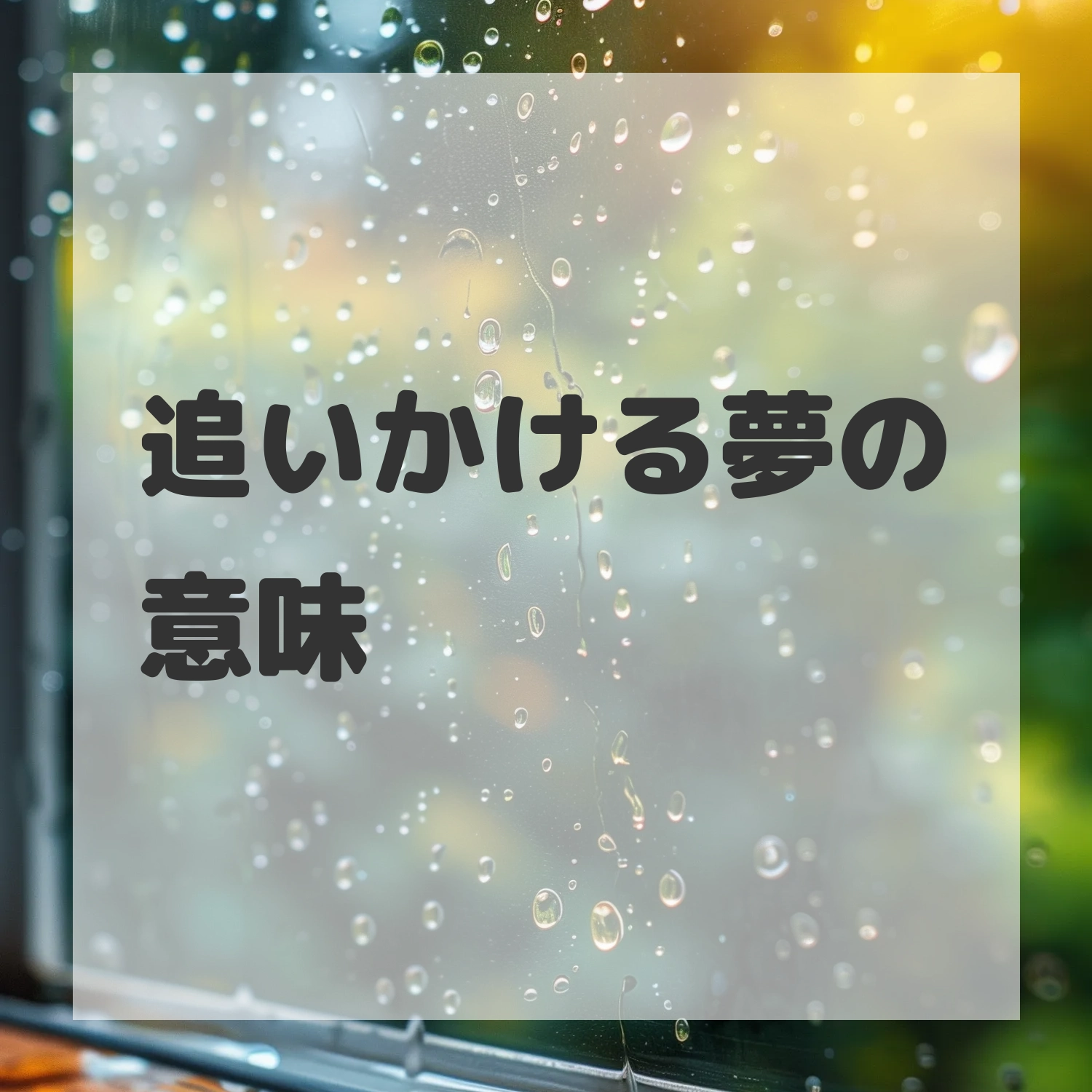 追いかける夢のサムネイル画像