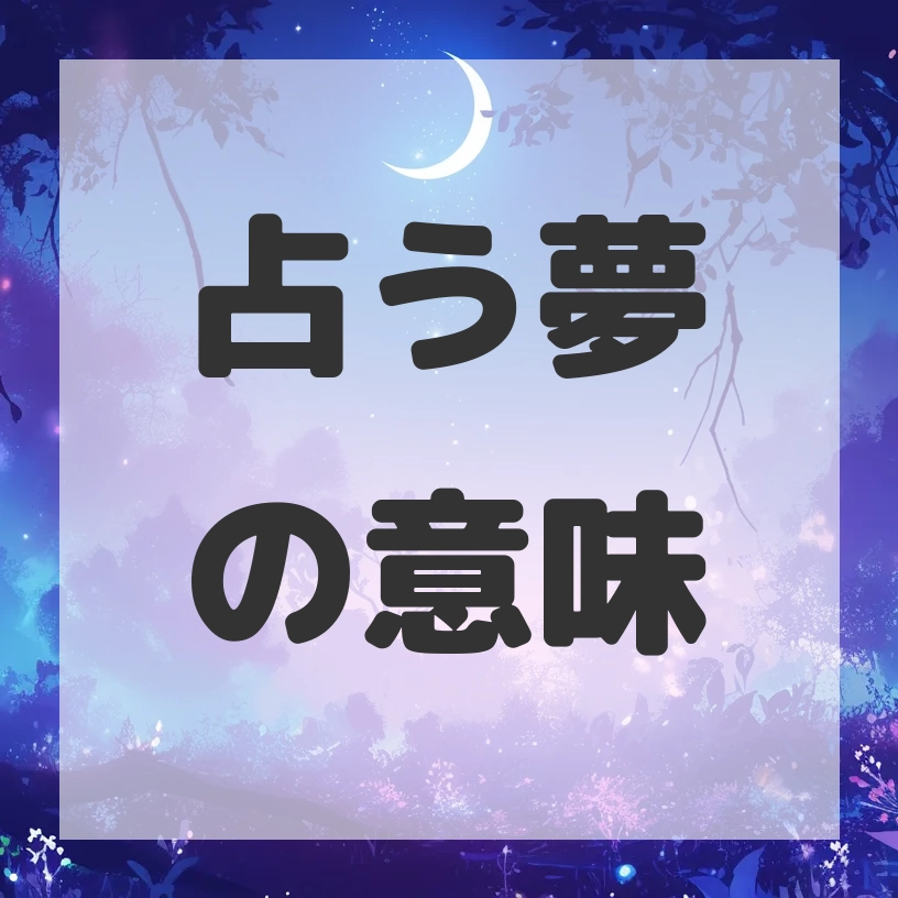 占う夢のサムネイル画像