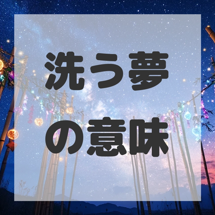 洗う夢のサムネイル画像