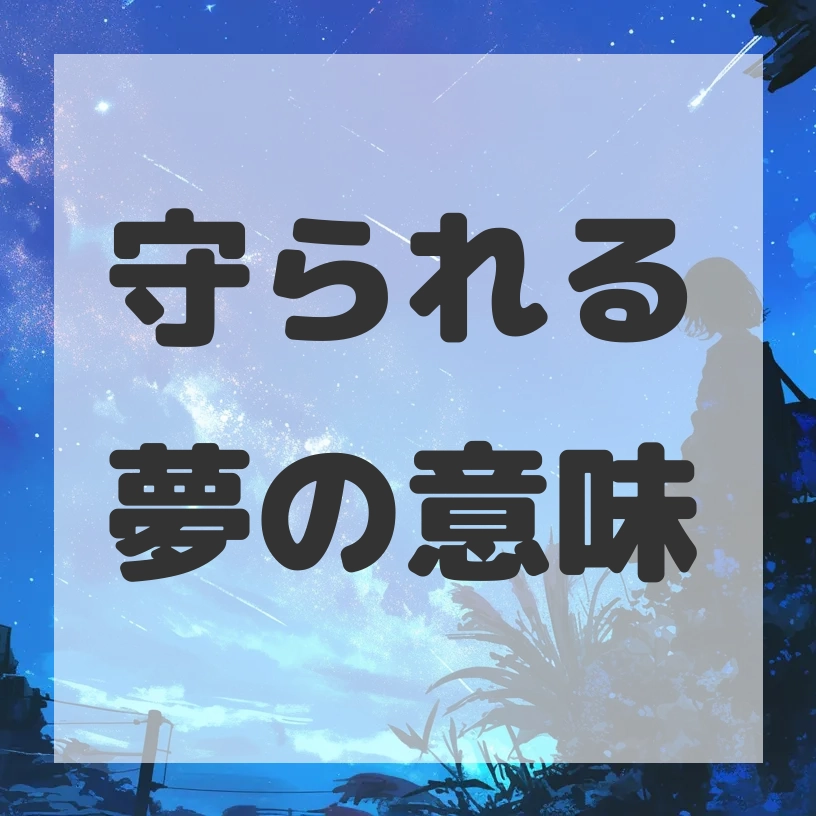 守られる夢のサムネイル画像