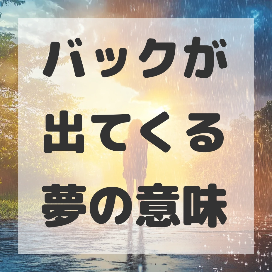 バックが出てくる夢のサムネイル画像