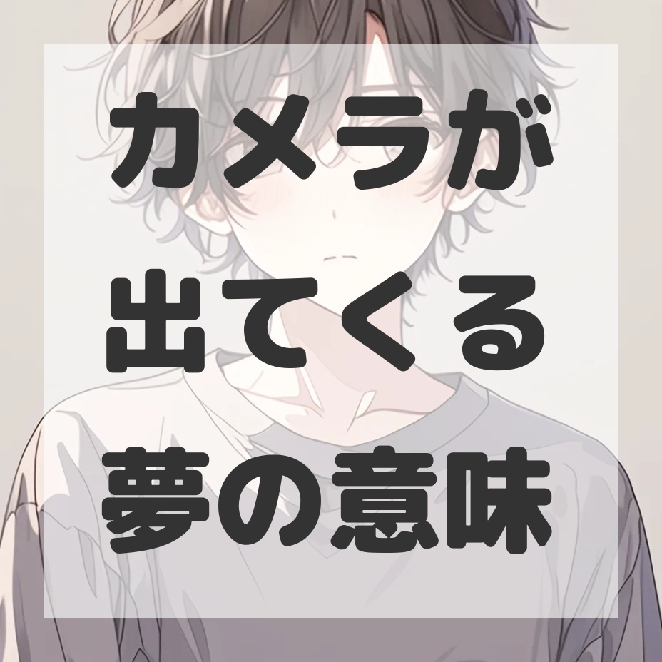 カメラが出てくる夢のサムネイル画像
