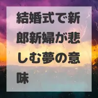 結婚式で新郎新婦が悲しむ夢のサムネイル