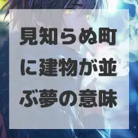 見知らぬ町に建物が並ぶ夢のサムネイル
