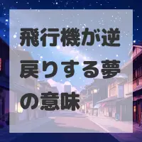 飛行機が逆戻りする夢のサムネイル