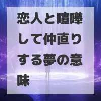 恋人と喧嘩して仲直りする夢のサムネイル