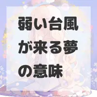 弱い台風が来る夢のサムネイル