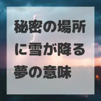 秘密の場所に雪が降る夢のサムネイル