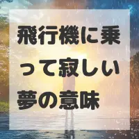 飛行機に乗って寂しい夢のサムネイル
