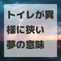 トイレが異様に狭い夢のサムネイル