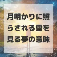 月明かりに照らされる雪を見る夢のサムネイル