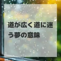 道が広く道に迷う夢のサムネイル