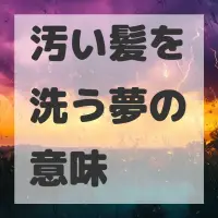 汚い髪を洗う夢のサムネイル画像