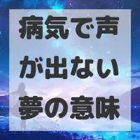 病気で声が出ない夢のサムネイル