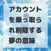 アカウントを乗っ取られ削除する夢のサムネイル