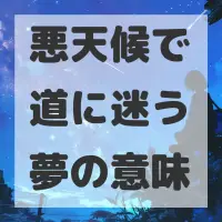 悪天候で道に迷う夢のサムネイル